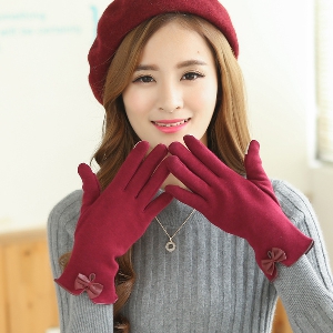 Γυναικεία χειμερινά γάντια - μωβ, μαύρο, γκρι, κόκκινο, μπλε
