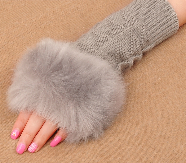 Γάντια για το φθινόπωρο και το  χειμώνα γυναικών  με μισό δάχτυλο