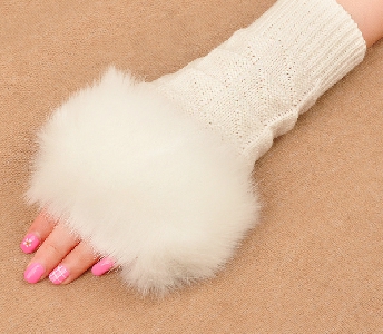 Γάντια για το φθινόπωρο και το  χειμώνα γυναικών  με μισό δάχτυλο