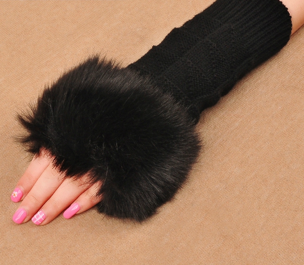 Γάντια για το φθινόπωρο και το  χειμώνα γυναικών  με μισό δάχτυλο