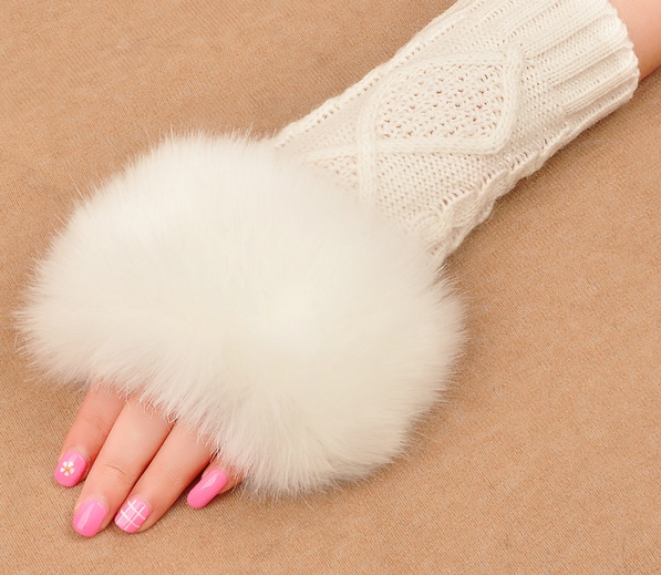 Γάντια για το φθινόπωρο και το  χειμώνα γυναικών  με μισό δάχτυλο