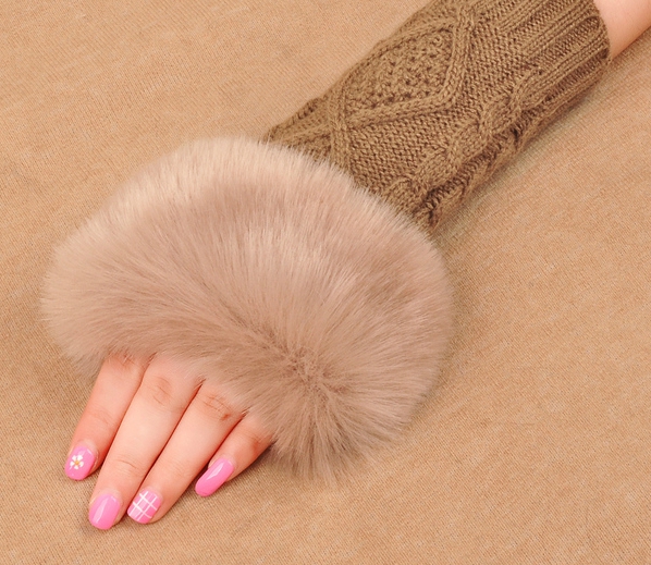 Γάντια για το φθινόπωρο και το  χειμώνα γυναικών  με μισό δάχτυλο