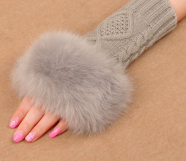 Γάντια για το φθινόπωρο και το  χειμώνα γυναικών  με μισό δάχτυλο