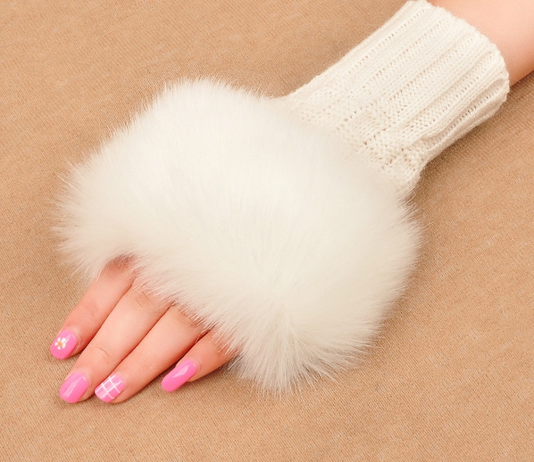 Γάντια για το φθινόπωρο και το  χειμώνα γυναικών  με μισό δάχτυλο