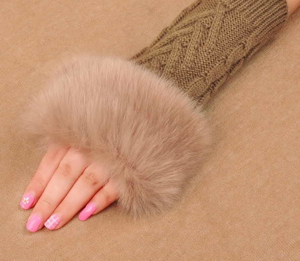 Γάντια για το φθινόπωρο και το  χειμώνα γυναικών  με μισό δάχτυλο