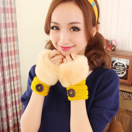 Γάντια για το φθινόπωρο και το  χειμώνα γυναικών  με μισό δάχτυλο