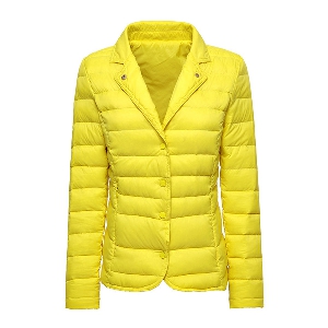Γυναικείο μπουφάν για το  χειμώνα  - κίτρινο, μπλε, πράσινο, μαύρο, κόκκινο