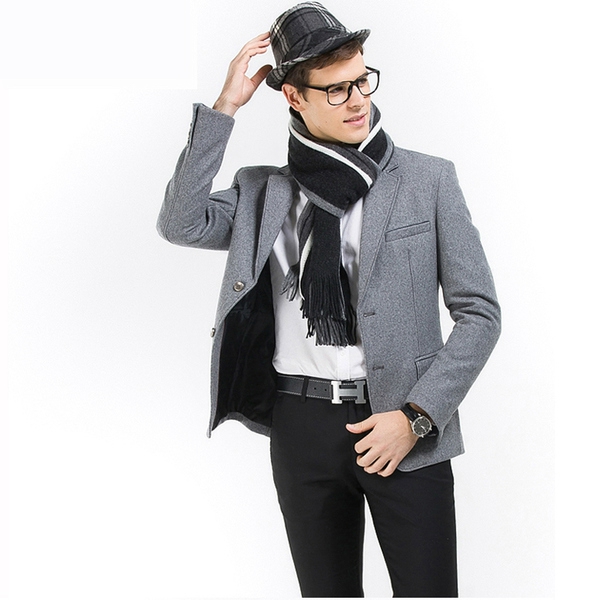 Мъжки стилни зимни шалове