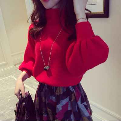 Дамски пуловер в 5 цвята с висока яка