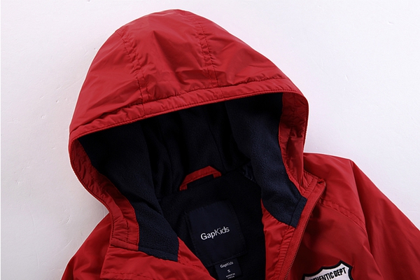 Детски якета за момчета с качулка, два модела - тъмносин и червен