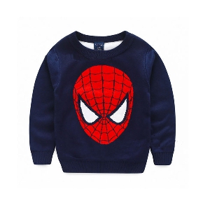 Παιδικό πουλόβερ για αγόρια - spiderman, πόνυ και μοντέλα με ενδιαφέρουσες εικόνες κινουμένων σχεδίων