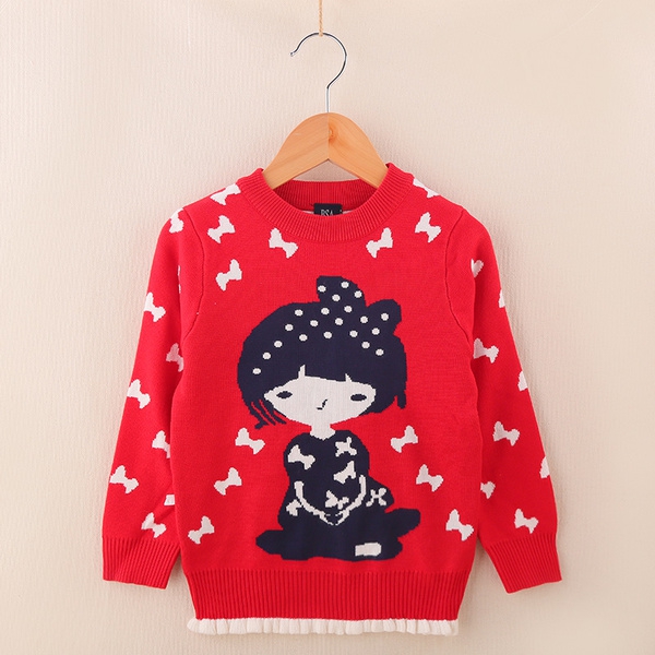 Детски зимни пуловери с анимационни картинки - топ модели