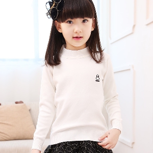 Παιδικό πουλόβερ για τα κορίτσια σε κόκκινο, γκρι, λευκό, μαύρο χρώμα