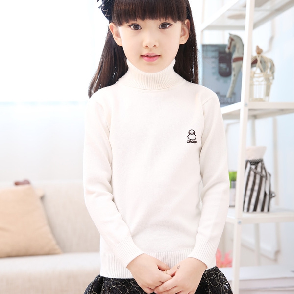 Παιδικό πουλόβερ για τα κορίτσια σε κόκκινο, γκρι, λευκό, μαύρο χρώμα