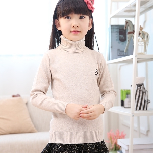 Детски зимен пуловер за момичета - червен, сив, бял, черен