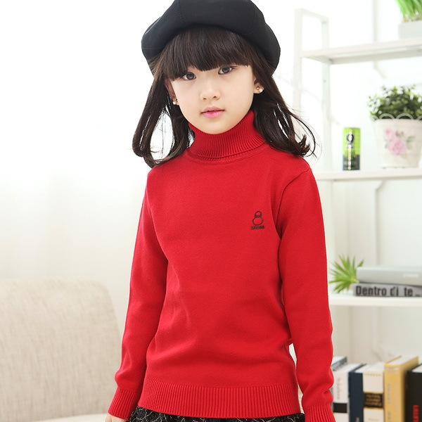 Παιδικό πουλόβερ για τα κορίτσια σε κόκκινο, γκρι, λευκό, μαύρο χρώμα