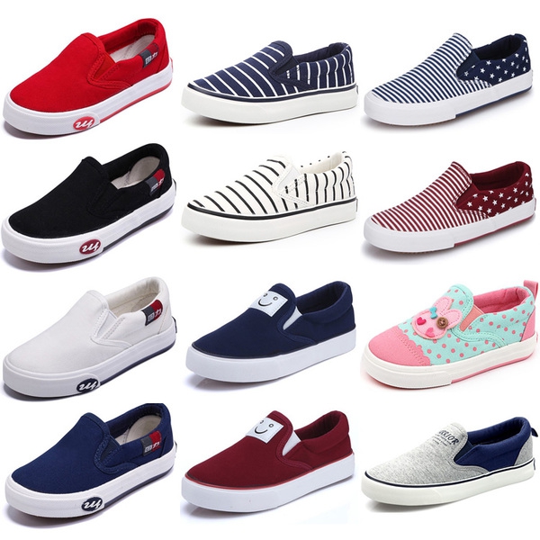 Детски платнени обувки - за момчета и момичета - разнообразие от модели, цветове и размери 