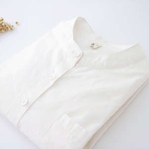 Дамска бяла памучна риза