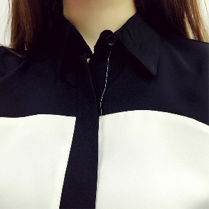 Черно бяла дамска риза