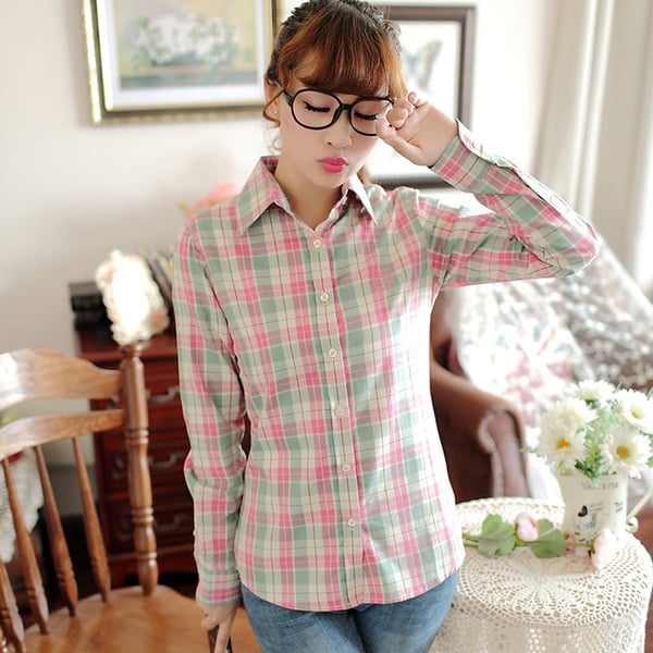 Дамски ризи каре в  различни цветове