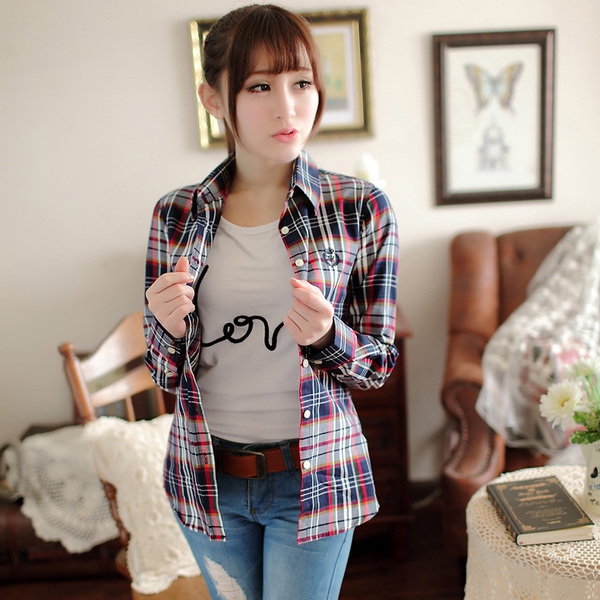 Дамски ризи каре в  различни цветове