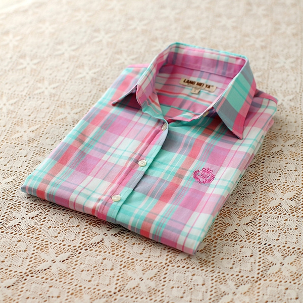 Дамски ризи каре в  различни цветове