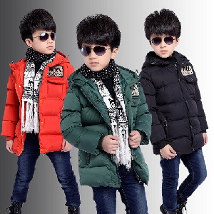 Детски зимни якета за момчета - зелени, оранжеви и черни