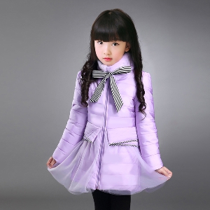 Παιδικά χειμωνιάτικα μπουφάν για κορίτσια σε τρία χρώματα μόδας