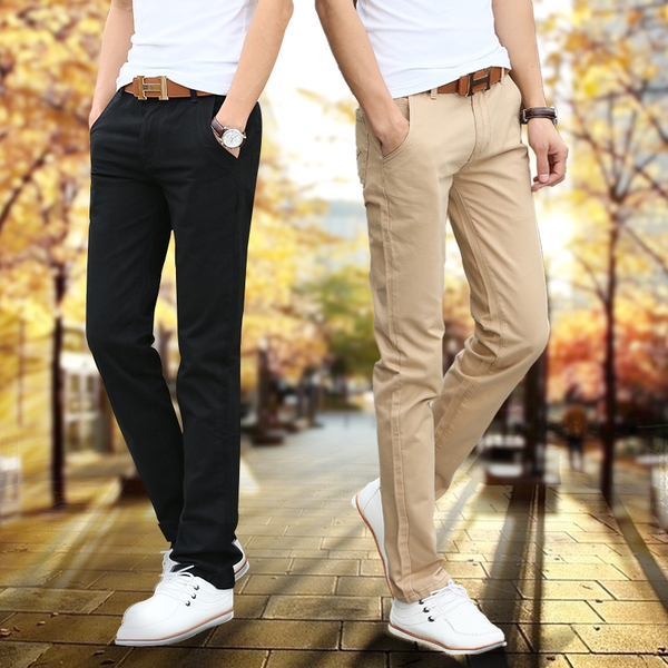 Есенни дебели и тънки мъжки панталони - 12 модела 