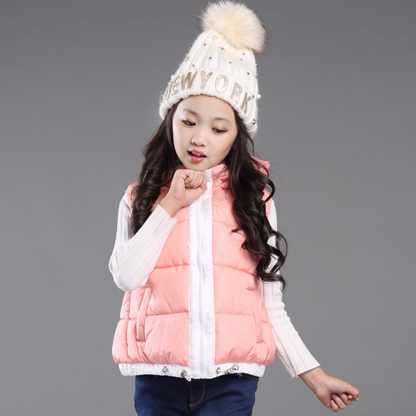 Зимна жилетка за момичета - 4 модела 