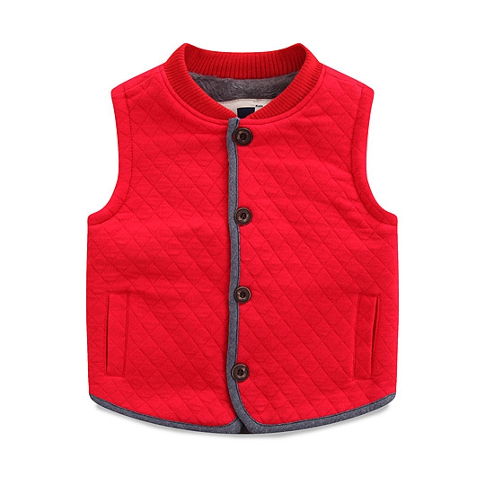 Детска жилетка за момчета - червена, сива, черна, жълта