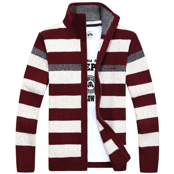 Есенни и зимни  раирани мъжки жилетка  - 6 модела 