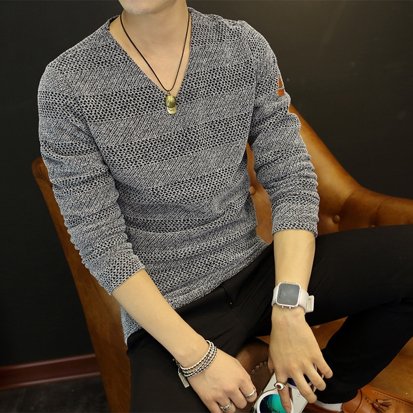 Мъжки плетени пуловери с различен цвят