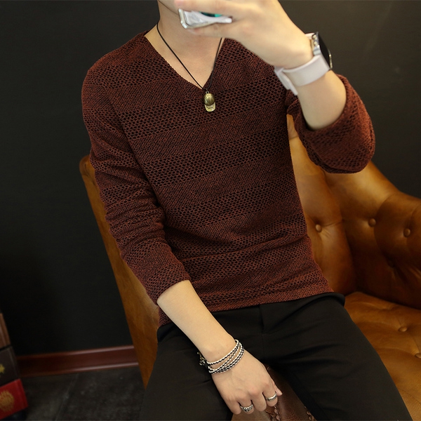 Мъжки плетени пуловери с различен цвят