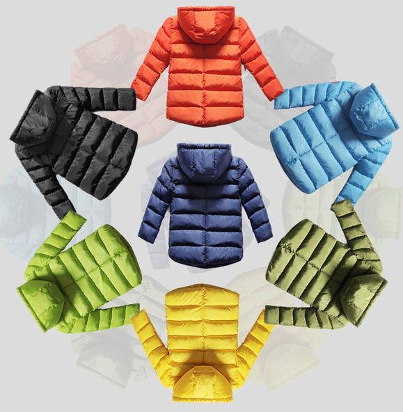 Χειμερινάπαιδικά μπουφάν με κουκούλα σε πράσινο, μπλε κίτρινο, μαύρο  χρώμα- για αγόρια και κορίτσια