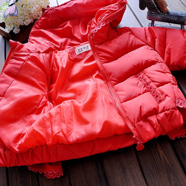 Детско зимно яке с качулка за момичета - в няколко различни цвята 