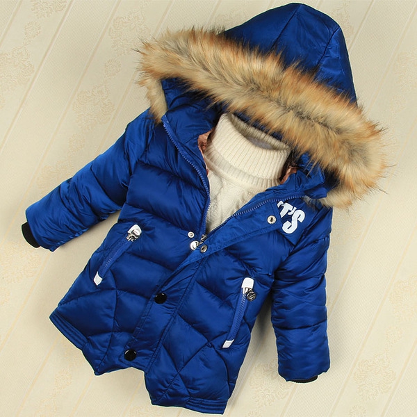 Зимни якета за деца с качулка  - сини, зелени, червени, черни