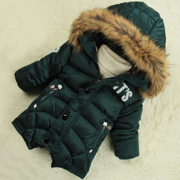 Зимни якета за деца с качулка  - сини, зелени, червени, черни