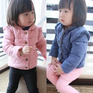 Зимно яке за малки момичета - синьо и розово