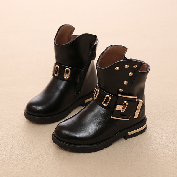 Φτηνές μπότες για κορίτσια και γυναίκες από τεχνητό δέρμα σε κόκκινο, μαύρο, ροζ χρώμα