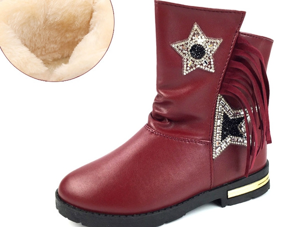 Φτηνές μπότες για κορίτσια και γυναίκες από τεχνητό δέρμα σε κόκκινο, μαύρο, ροζ χρώμα