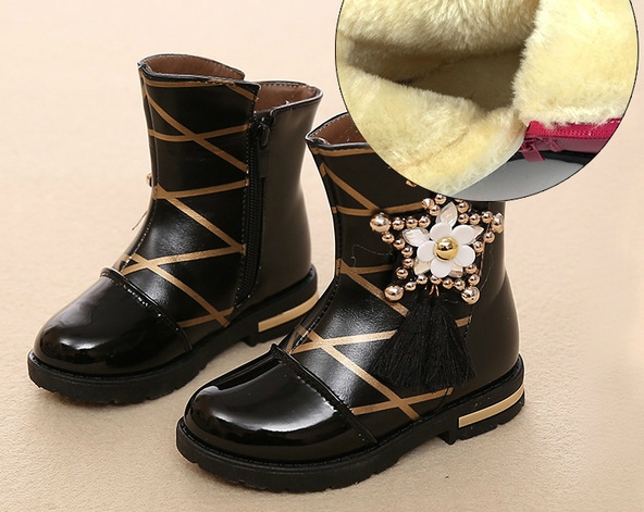 Φτηνές μπότες για κορίτσια και γυναίκες από τεχνητό δέρμα σε κόκκινο, μαύρο, ροζ χρώμα