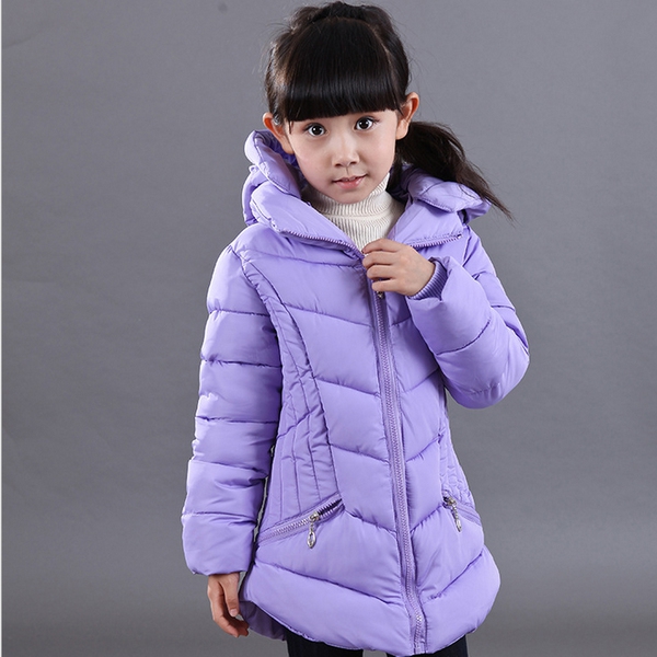 Παιδικά χειμωνιάτικα μπουφάν για κορίτσια σε διάφορα μοντέλα σε κόκκινο, μαύρο, μοβ χρώμα