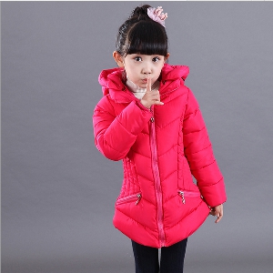 Детски зимни якета за момичета в няколко модела - червен, черен, лилав 