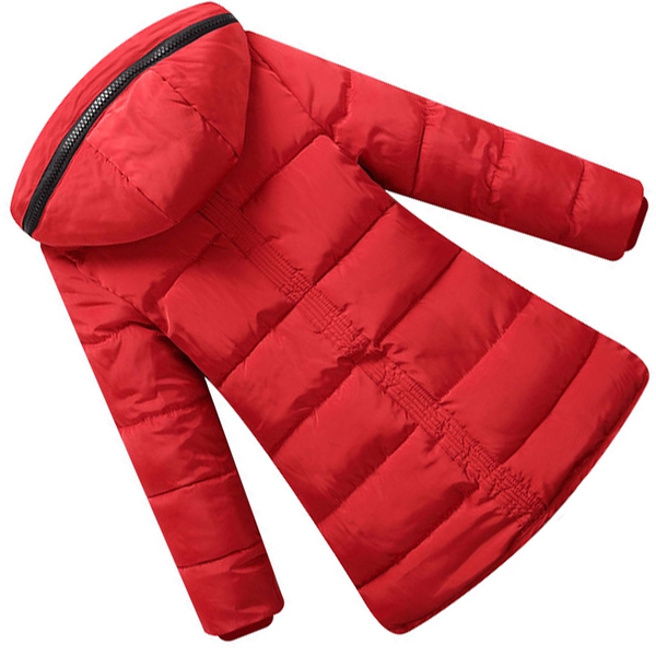 Детски зимни якета за момичета в няколко модела - червен, черен, лилав 