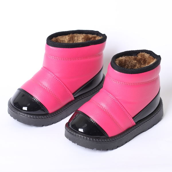 Παιδικές χειμωνιάτικες μπότες για κορίτσια - ροζ, μαύρο, λευκό, μπλε
