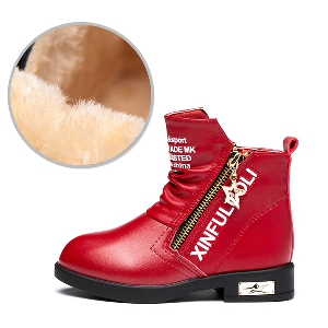 Παιδικές χειμωνιάτικες μπότες για κορίτσια - διαφορετικά μοντέλα σε κόκκινο και μαύρο χρώμα