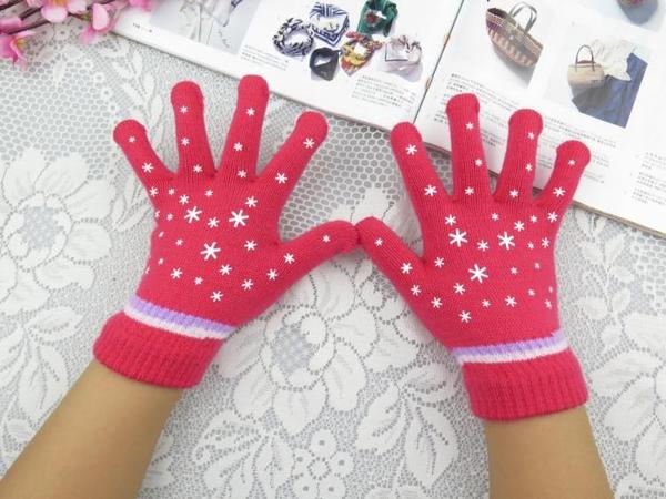 Детски зимни ръкавици - червени, лилави, сини, сиви, розови и черни