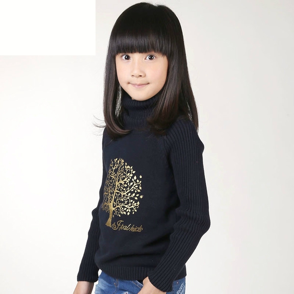 Детски пуловер за момичета в различни цвеотове - лилав, червен, бял, черен