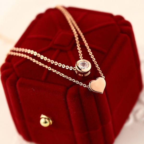 Дамска огърлица с циркониев кристал